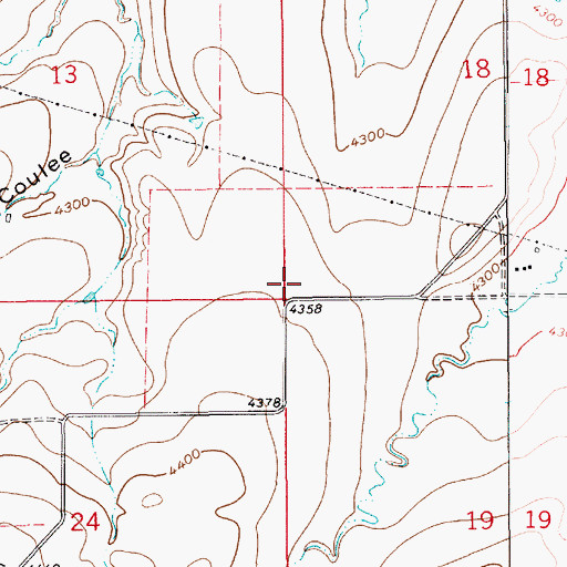 Topographic Map of 17N10E18CCCC01 Well, MT