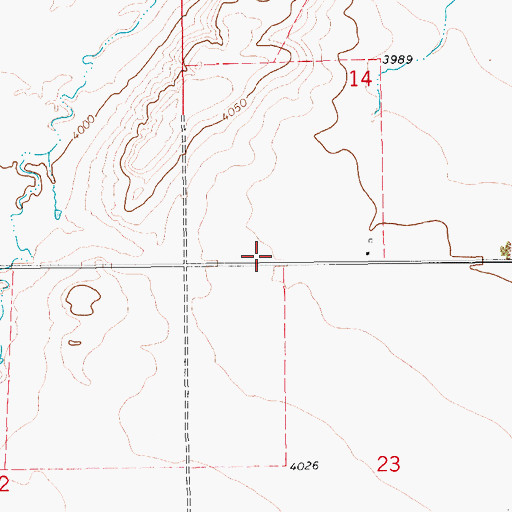 Topographic Map of 17N12E14CD__02 Well, MT