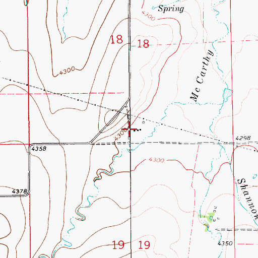 Topographic Map of 17N10E18DCCB01 Well, MT