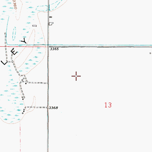 Topographic Map of 17N01W13B___01 Well, MT