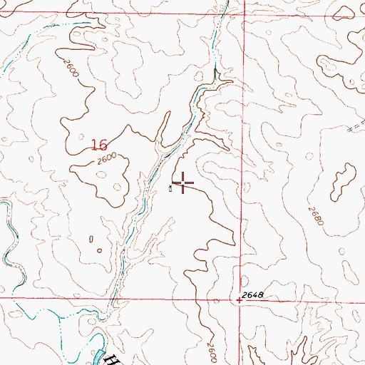 Topographic Map of 17N44E16DABC01 Well, MT