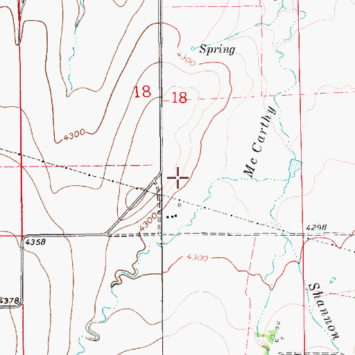 Topographic Map of 17N10E18DC__01 Well, MT