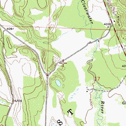 Topographic Map of 17N15W17BCAC01 Well, MT