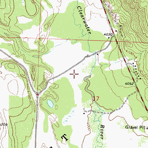 Topographic Map of 17N15W17BDBA01 Well, MT