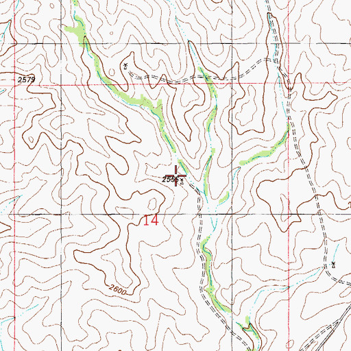 Topographic Map of 17N59E23BACD01 Well, MT