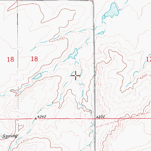 Topographic Map of 17N11E18DA__01 Spring, MT