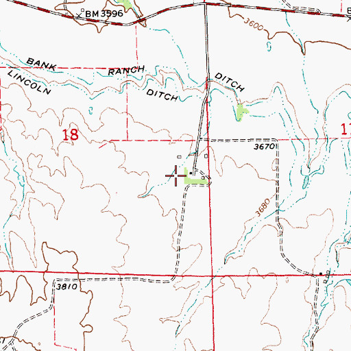 Topographic Map of 17N17E18DADB01 Well, MT