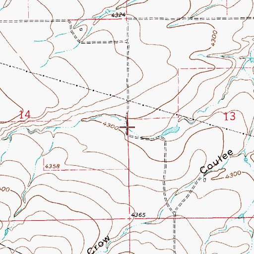 Topographic Map of 17N09E13CB__01 Spring, MT