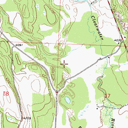Topographic Map of 17N15W17BBCD01 Well, MT