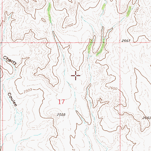 Topographic Map of 17N54E17ACAB01 Well, MT
