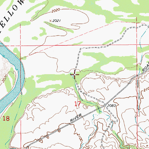 Topographic Map of 17N56E17BADD01 Well, MT