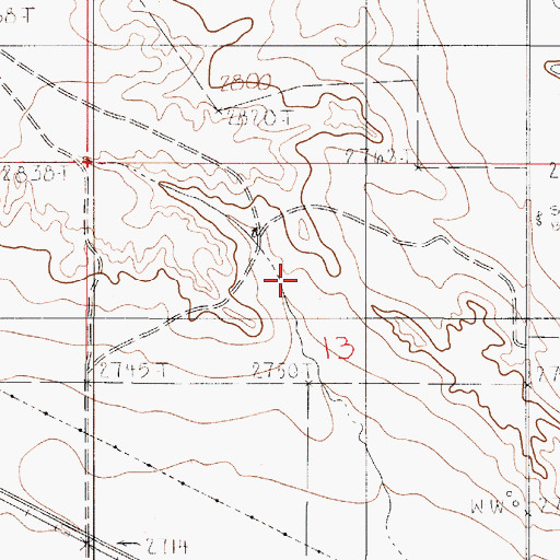 Topographic Map of 17N51E13BDA_01 Well, MT