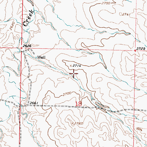 Topographic Map of 17N39E18B___01 Well, MT