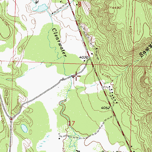 Topographic Map of 17N15W17ABBC01 Well, MT