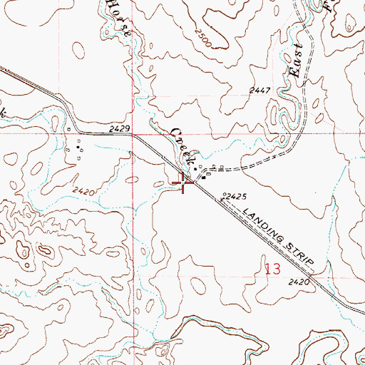 Topographic Map of 17N53E13BBAC01 Well, MT