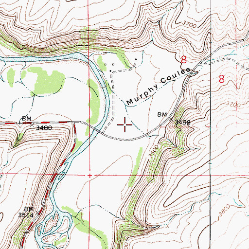 Topographic Map of 17N03E08C___01 Well, MT
