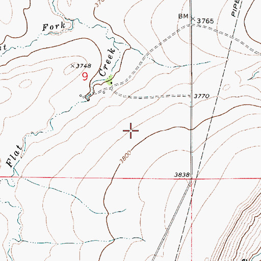 Topographic Map of 17N02E09D___01 Spring, MT