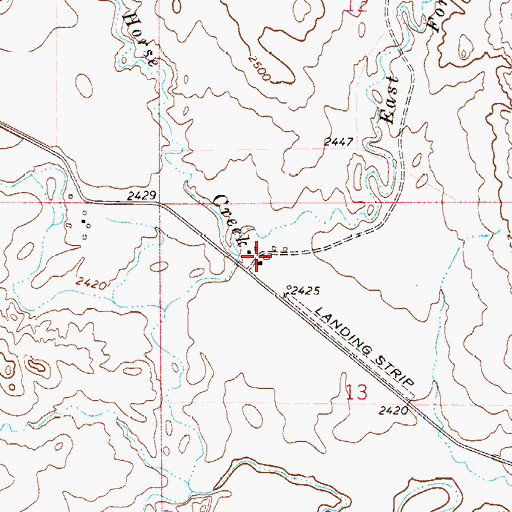 Topographic Map of 17N53E13BACB01 Well, MT