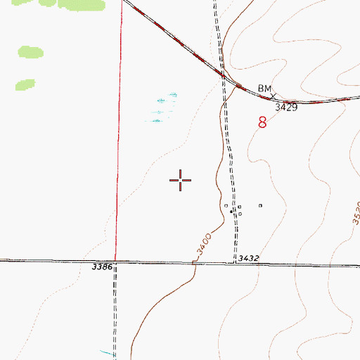 Topographic Map of 17N01E08C___01 Well, MT