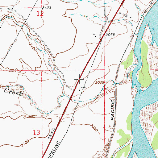 Topographic Map of 17N55E13AA__01 Well, MT