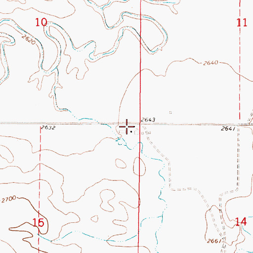 Topographic Map of 17N46E15AAAA01 Well, MT
