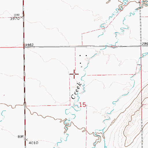 Topographic Map of 17N12E15BA__01 Well, MT