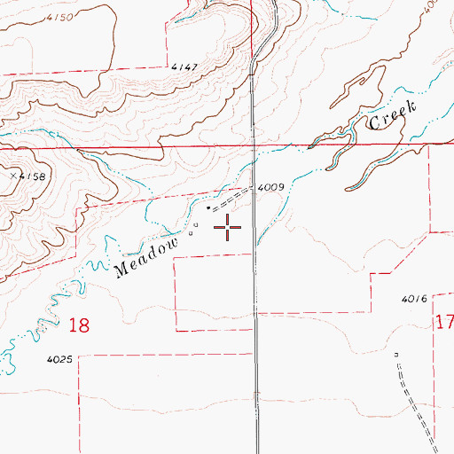 Topographic Map of 17N12E17BB__01 Well, MT