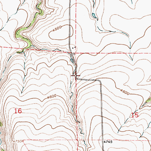 Topographic Map of 17N08E15BBCB01 Well, MT