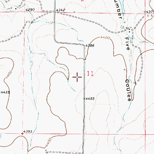 Topographic Map of 17N04E11____01 Well, MT