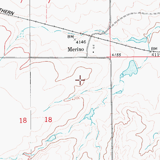 Topographic Map of 17N11E18AA__01 Well, MT