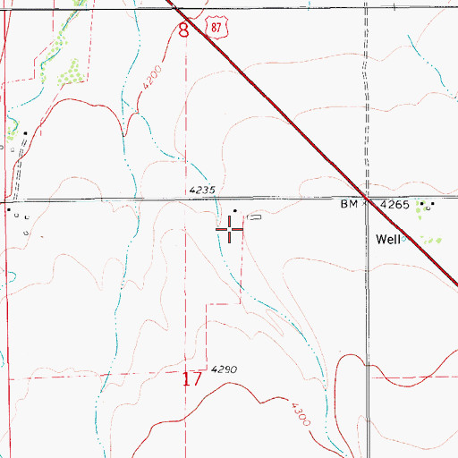Topographic Map of 17N10E17ABAC01 Well, MT