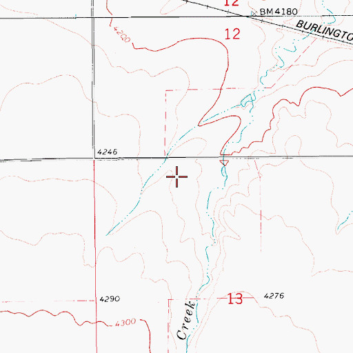 Topographic Map of 17N10E13BA__01 Well, MT