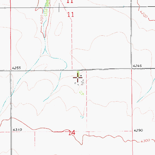 Topographic Map of 17N10E14AB__03 Well, MT