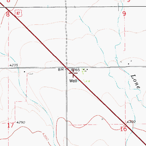 Topographic Map of 17N10E16BB__02 Well, MT