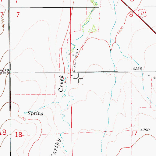Topographic Map of 17N10E17BB__01 Well, MT