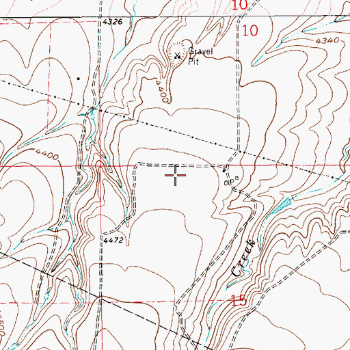 Topographic Map of 17N09E15BA__01 Well, MT