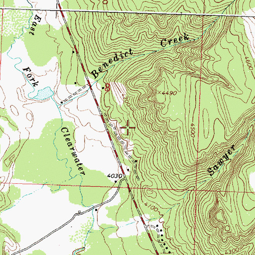 Topographic Map of 17N15W08DBDB01 Well, MT