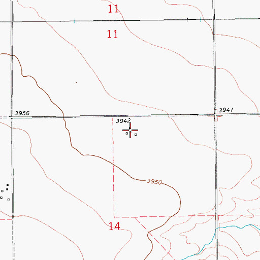 Topographic Map of 17N13E14ABB_02 Well, MT