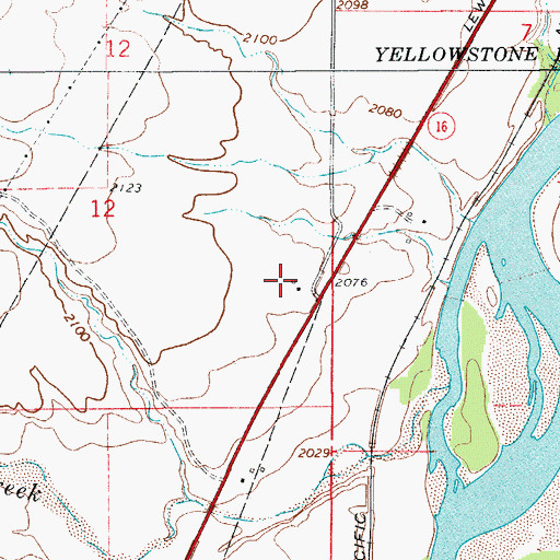 Topographic Map of 17N55E12DADC01 Well, MT