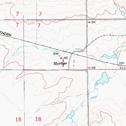 Topographic Map of 17N11E07DD__01 Well, MT