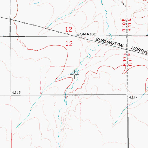 Topographic Map of 17N10E12DC__01 Spring, MT