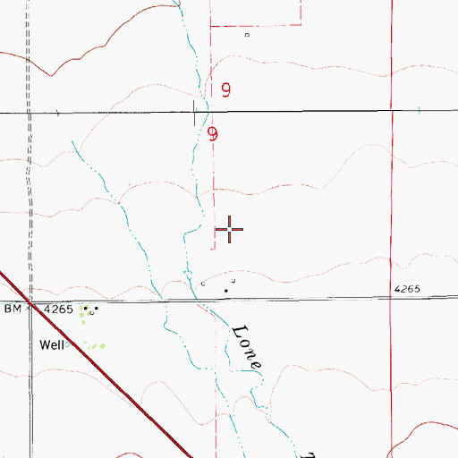 Topographic Map of 17N10E09DC__01 Well, MT