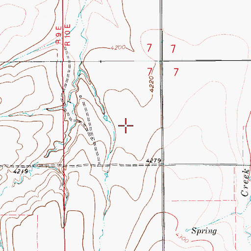 Topographic Map of 17N10E07CD__01 Spring, MT