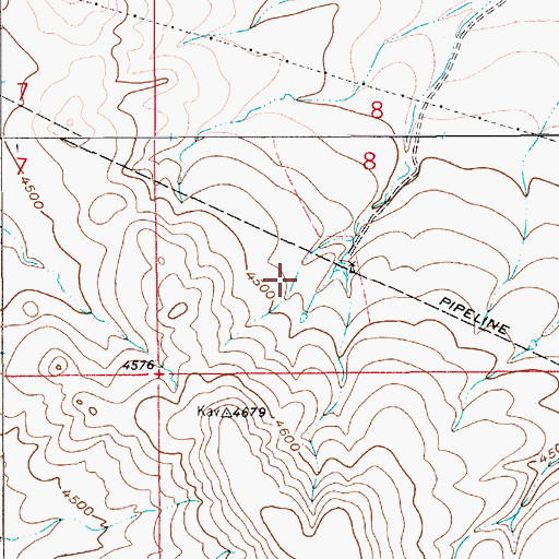 Topographic Map of 17N09E08CD__01 Well, MT