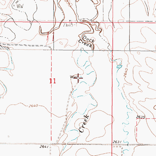 Topographic Map of 17N46E11ADCC01 Well, MT
