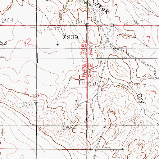 Topographic Map of 17N48E12ADDA01 Well, MT