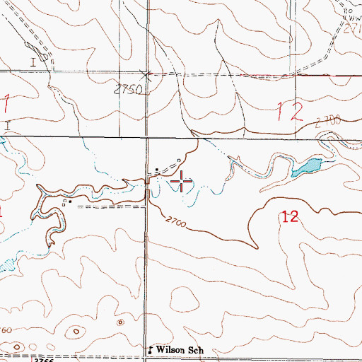 Topographic Map of 17N45E12BCBD01 Well, MT