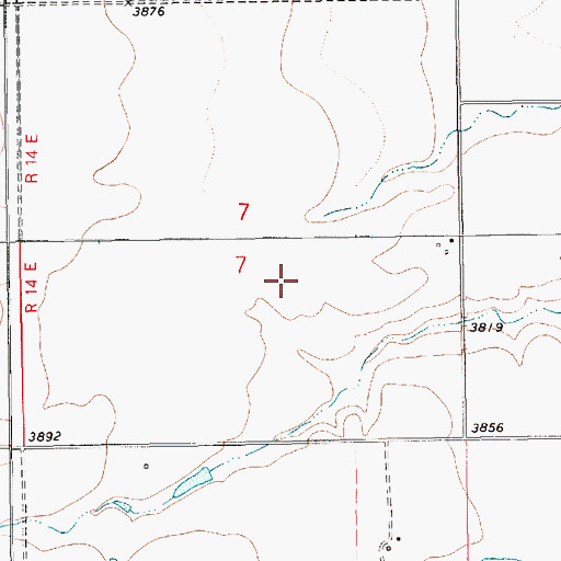 Topographic Map of 17N14E07DB__01 Well, MT