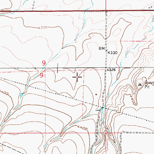 Topographic Map of 17N09E09DA__01 Well, MT