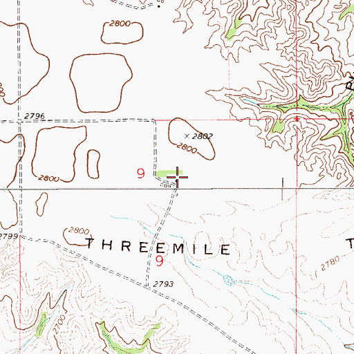 Topographic Map of 17N54E09ABCD01 Well, MT
